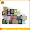 Fashion simple style folding cube drawer storage box, 20x20cm, single handle, pvc window